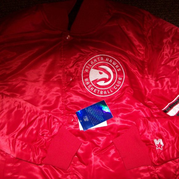 ATLANTA HAWKS Starter REVERSIBLE Jacket RED/BLACK - Picture 3 of 11